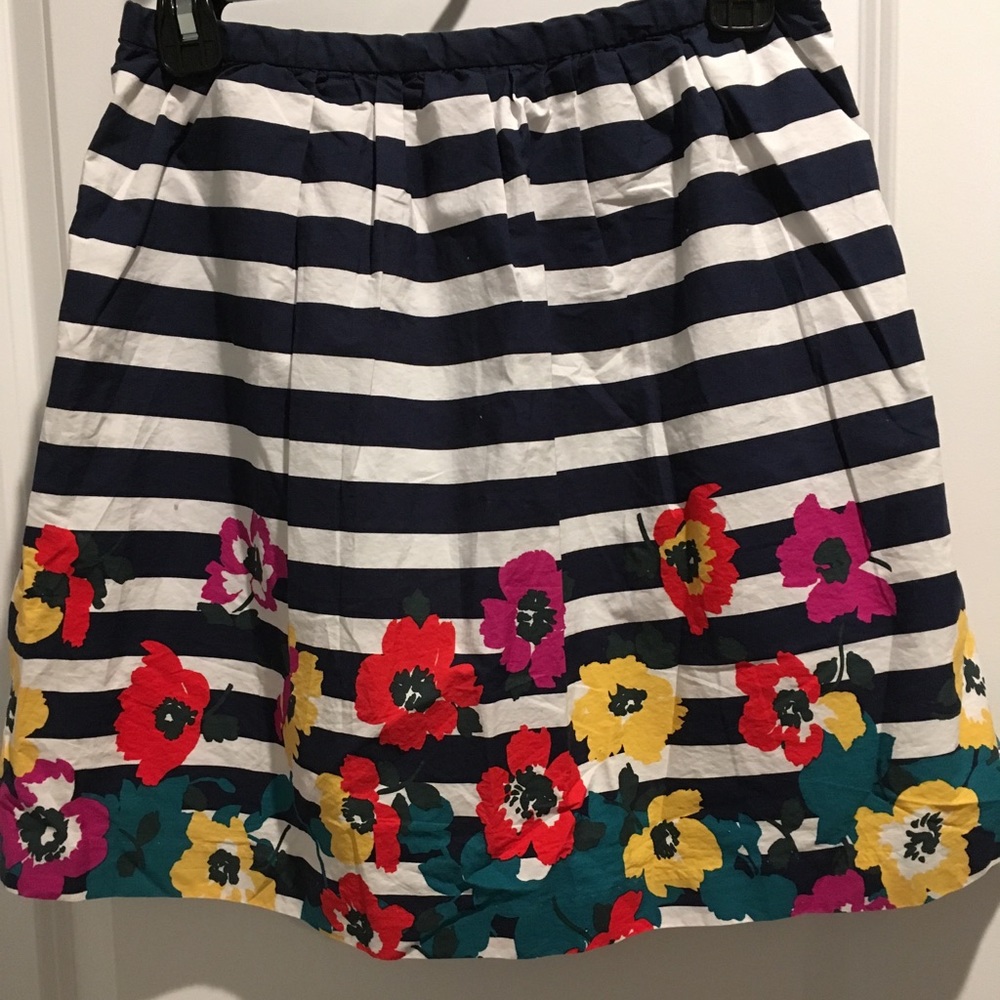 Floral Skirt with stripes from Banana Republic